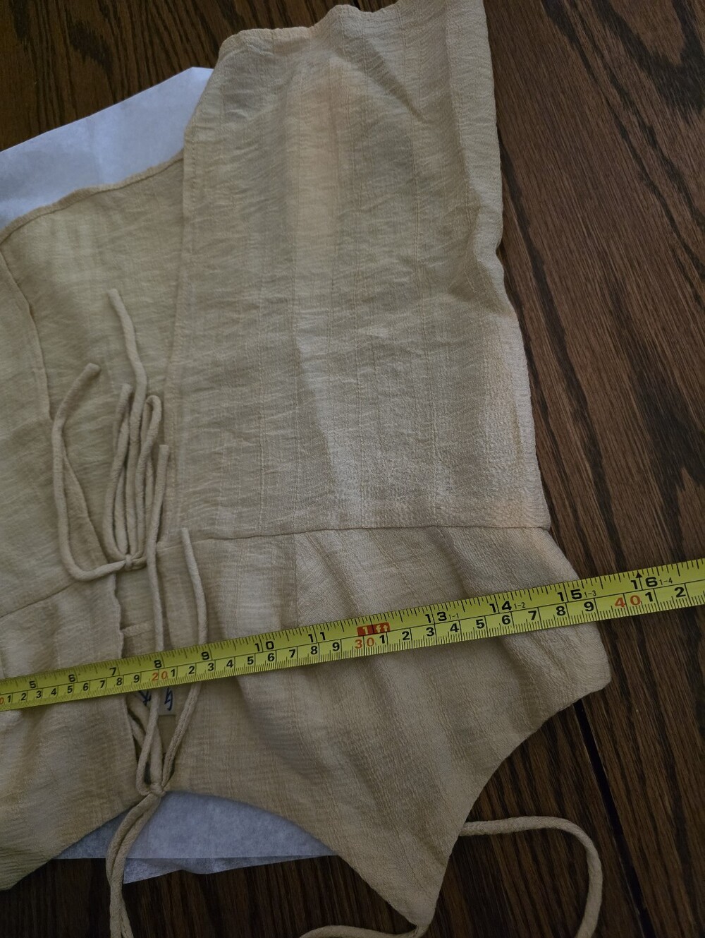 VRG Girl Pale Yellow Tie Front Boho Cami Top - Size Small AU 12 Y2K Baddie Vibes - Picture 9 of 10